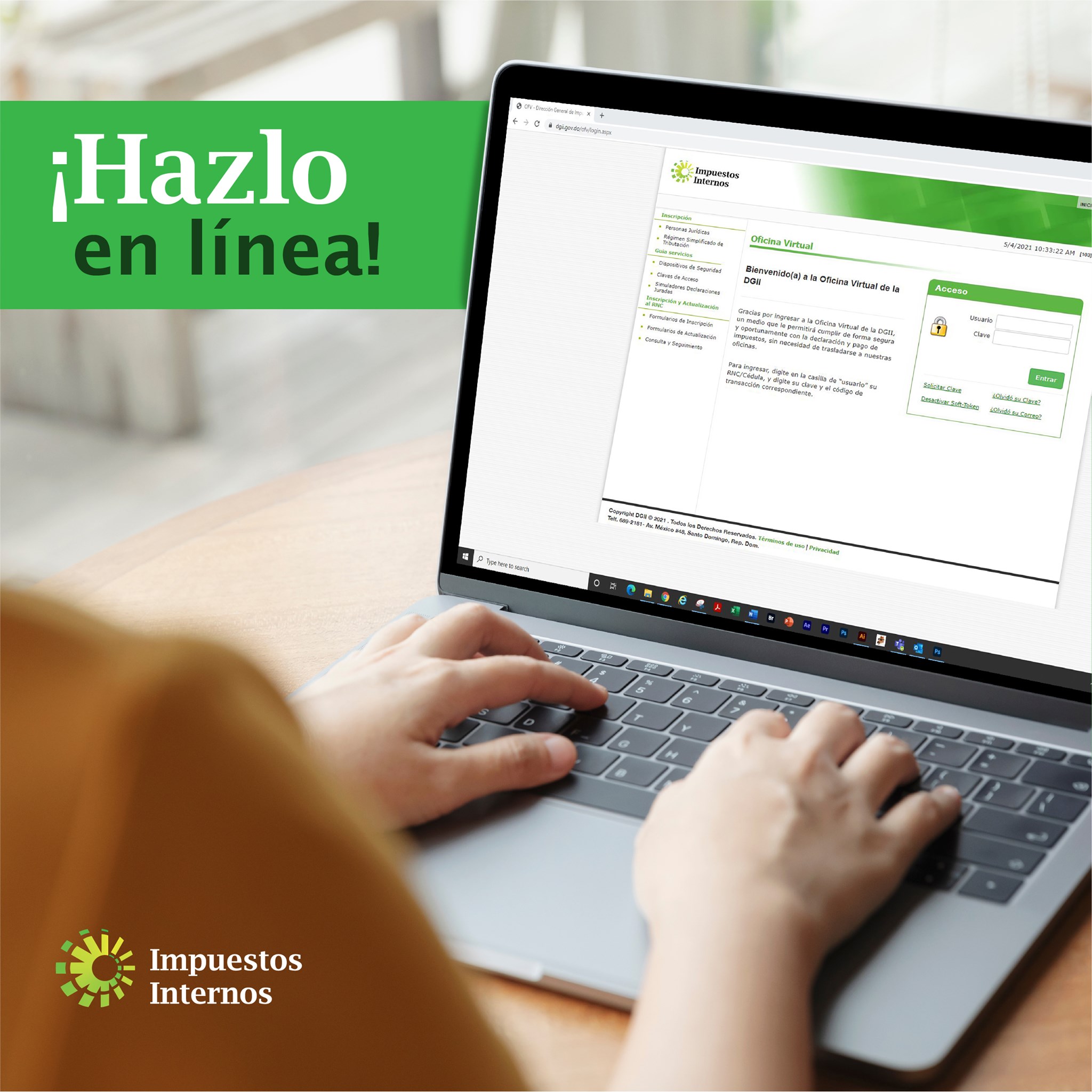 [DGII] Rectangular Horizontal, 2501 x 1391 - Entre Video y Ultima hora, Primera Plana